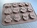 Yunko Bakeware 12 Cavity Owl Shape Silicone Chocolate Mold Ice Cube Jelly Mold Candle Mold