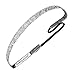 Sweaty Bands Womens Girls Headband - Non-Slip Velvet-Lined Glitter Hairband - Viva Diva Silver 3/8-Inch