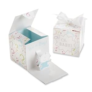 Kate Aspen Oh, Baby! Gender Reveal Favor Box, Blue (Set of 24)