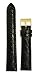 Mens Genuine Crocodile Watchband - Color Black Size: 20mm Long Watch Band
