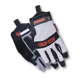 Memphis C916M Multitask Fasguard 3-Finger Gloves, Grip Rite, Absorbs Shock, Medium