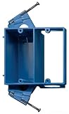 Carlon SC200DV Dual Voltage Outlet Box/Bracket, 2 Gang, 4.04-Inch Length by 3.69-Inch Width by 3.67-Inch Depth, Blue