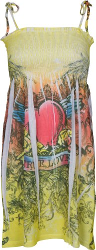 True Love Smocked Tube Top Sublimination Print Short Casual / Cover-up / Cocktail / Sun Dress ( 2 Colors )