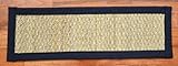 Seagrass Natural Fiber Stair Treads - Natural/Black (13) PLUS Tape