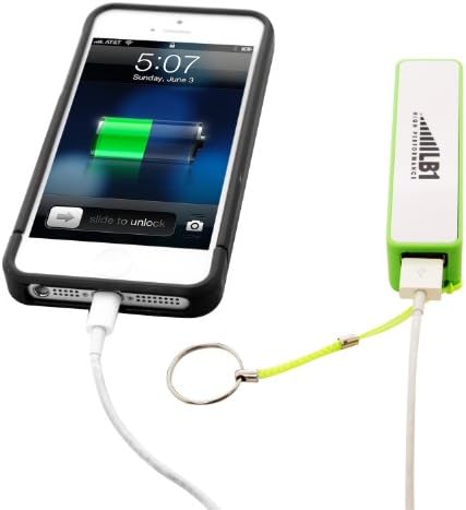 LB1 High Performance New Emergency Power Bank for i-mate JAQ4 Portable External Battery 2200mAh 5V/1A Mini Universal Power Bank with Key Chain (Green)