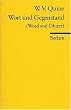 Wort und Gegenstand: (Word and Object)