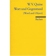 Wort und Gegenstand: (Word and Object)