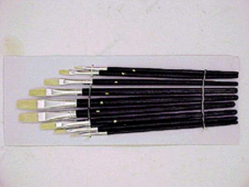 9 tlg Flachpinselsatz Künstlerbedarf