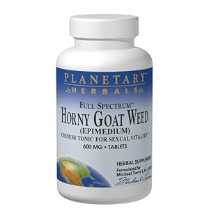 Planetary Formulas? Horny Goat Weed 1200mg Full Spectrum? Std 10% Flavonoids as Icariin 30 tabs by Planetary Ayurvedics (Formerly Planetary Formulas)