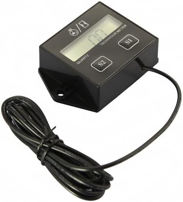 TabStore DBPower® Hour Meter Tachometer Engine Spark Plugs LCD Display Show RPMs & Running Time 0.1HRS/ 10RPMs Resolution 9999.9Hrs/ 99999RPMs Reading