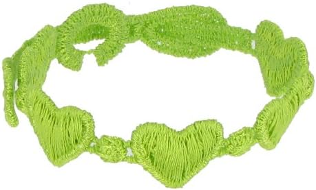 Les Poulettes Jewels - Cruciani Lace Kid Bracelet 5 Hearts Green Color
