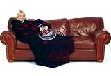 Minnesota Twins Comfy Throw Blanket With Sleeves - Smoke Design Fleece Loose Fitting Sleeves