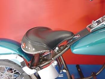 Motorcycle Black Leather Early Style Solo Seat