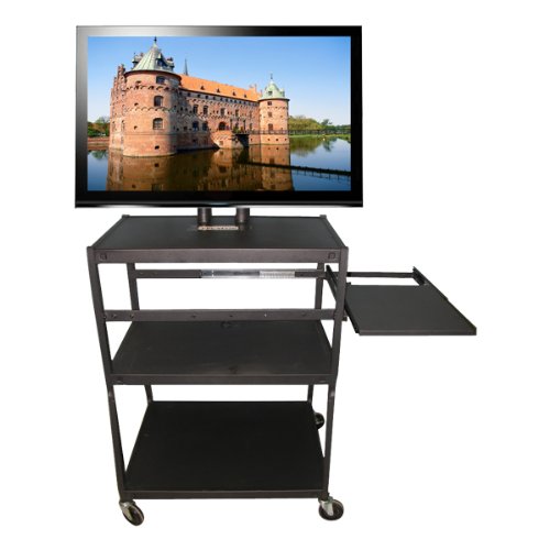 Buhl Industries Flat Panel Cart w Extendable Shelf