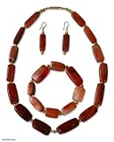 Agate jewelry set, 'Queen of Africa'