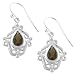 Enchanting 1.8 Ct. Smoky Topaz 925 Sterling Silver Dangle Earrings