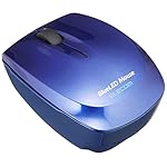 ELECOM Bluetooth3.0マウス BlueLED 3ボタン コンパクト 収納ポーチ付き ブルー M-BL3BBBU