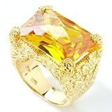 Sterling Silver / 18K Vermeil or Rhodium Cubic Zirconia Vintage-Style Ring