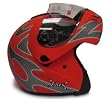 Matte Flat Red Filp Up Modular Motorcycle Street Sport Bike Full Face Helmet DOT (Medium)