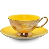 Satin Shelley Yellow Bone China Tea Cup & Saucer Set