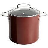 T-fal Simply Delicioso by Ingrid Hoffmann Hard Enamel Stock Pot - Red (8 Qt)