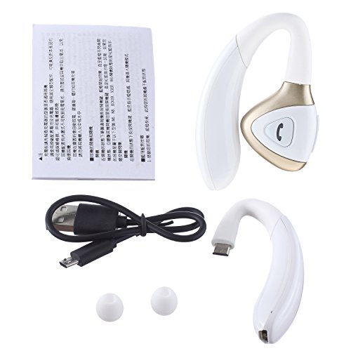 Wireless Bluetooth Headset 4.0 With Rechangeble Battery Earpiece ST157 Earbuds (Gold)