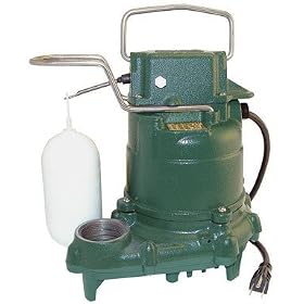 M-53 ZOELLER MIGHTY MATE SUMP PUMP. 1-1/2 ICNH FPT DISCHARGE 1/3 HORSEPOWER