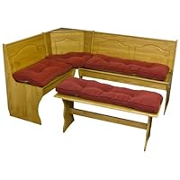 Greendale Home Fashions 4-Piece Nook Cushion Set Hyatt, Scarlet