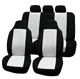 Bucket Car Seat Cover Full Seat Fb102 White/black 115