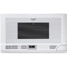 Sharp R-1211 1-1 2-Cubic-Foot 1100-Watt Over-the-Counter Microwave, White by