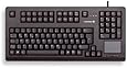 Cherry G80-11900LUMEU-2 Compact Qwerty Keyboard with USB Interface and Touchboard, 16" Width, Black