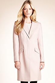 Autograph Peak Lapel Coat with Wool