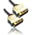 1 Metre Metal Plug, Gold Plated, OFC Scart Cable 1M Shielded Lead by Cable Mountain