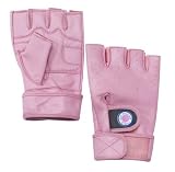 Leather Cross training, Rowing, Weight Lifting Gloves Black Pink White