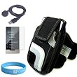 Workout Black Armband for Zune HD + Clear Screen Protector + Zune HD USB Data Cable + Wristband