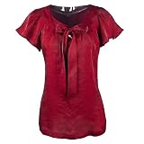 Misses Nue Options Shimmer Flutter Sleeve Blouse