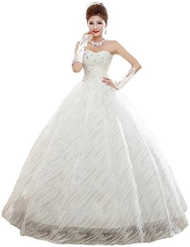 Yacun New Strapless Embellished Beading Bride Wedding Dress Bride Gown Custom Size