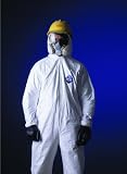DuPont TY125S Disposable Elastic Wrist & Ankle White Tyvek Coverall Suit 1417, Size XLarge, Sold by the Each