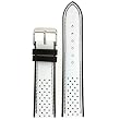 Watch Band Sport Design White Black Genuine Leather 22 millimeter Tech Swiss Watch Band Sport Design White Black Genuine Leather 22 millimeter Tech Swiss