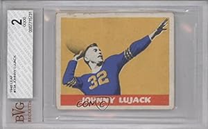 Johnny Lujack BVG GRADED 2 Chicago Bears (Football Card) 1948 Leaf #13