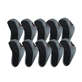 Golf Iron Covers for Nike, Ping, Taylormade, Callaway Iron, 10 pcs Neoprene Black/Gray, CBA