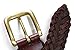 796-OXB - Toneka Men’s Woven Oxblood/Cordovan Full grain Braided Leather Dress Belt