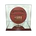 Basketball Display Case with Glass Top and Wood Base