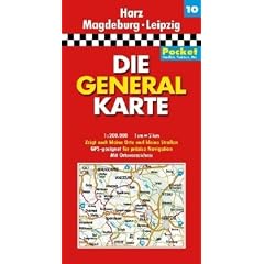Die Generalkarte Pocket Harz, Magdeburg, Leipzig 1:200 000