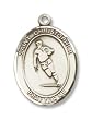 Sterling Silver St. Christopher Sports Rugby Medal Pendant with 24" Stainless Steel Chain in Gift Box