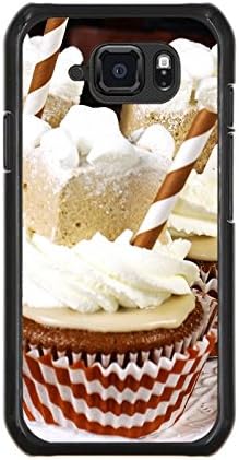Samsung Galaxy S6 Active-Version Case, Hard Protective Cases Food Cupcake for Samsung Galaxy S6 Active-Version Customized Cover Design By [Katherine Kibby]