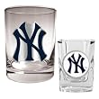 New York Yankees Rocks Glass & Square Shot Glass Set - Primary Logo MLB Baseball