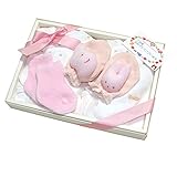 えくぼちゃん(ekubochan) 日本製 新生児肌着＆ミトン＆ソックス ギフトセット(ピンク)