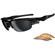 Oakley Fast Jacket Men's Polarized Sport Active Sunglasses w/ Free B&F Heart Sticker Bundle - Polished Black/Black Iridium, Persimmon