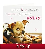 Dog Shopping Humour Birthday Card